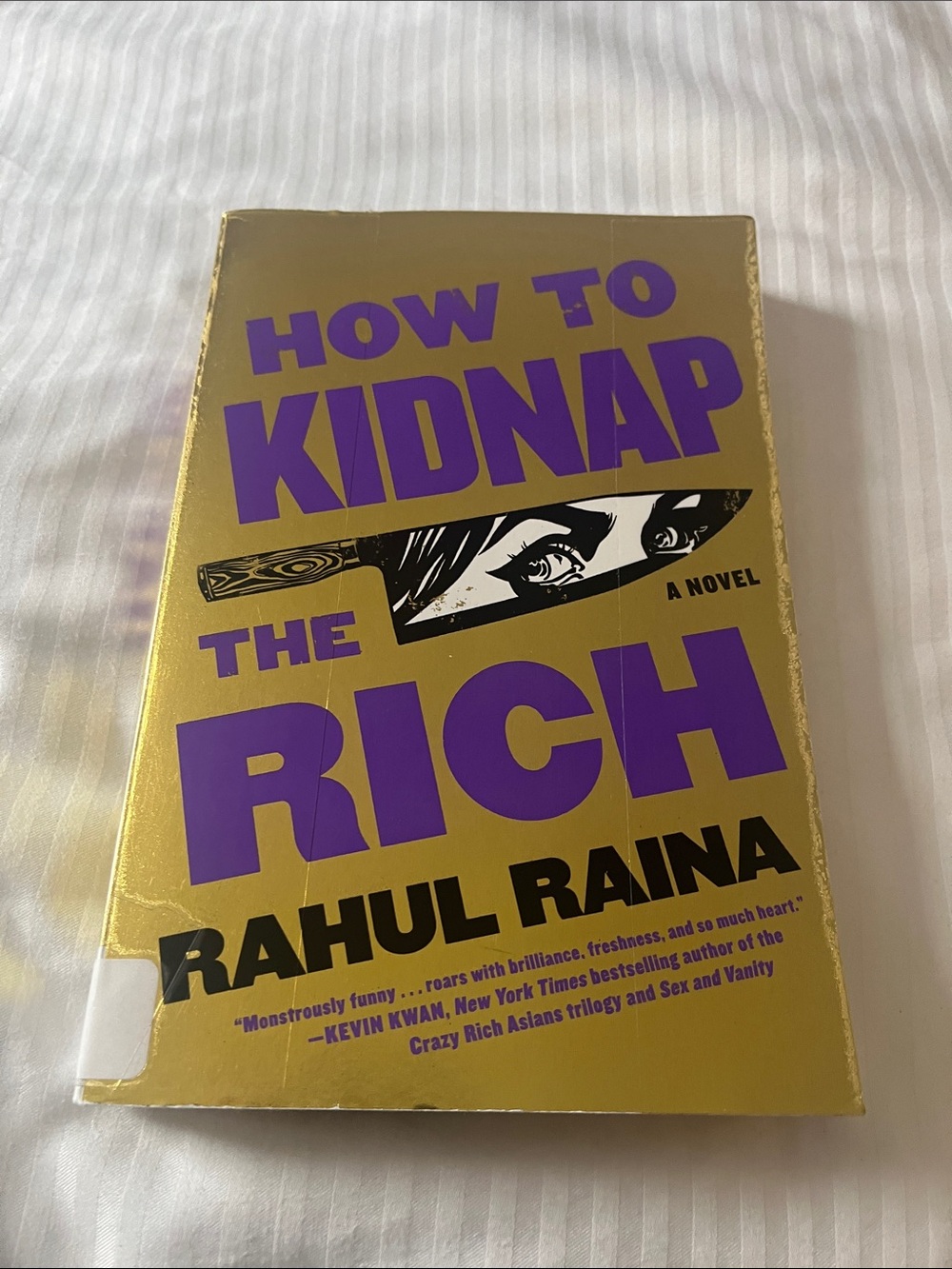 How to Kidnap the Rich by Rahul Raina - Gold & Purple Cover
